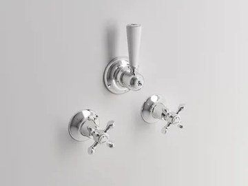 HOPKINS - 3 hole shower tap with diverter with individual rosettes by Park Avenue - view 2